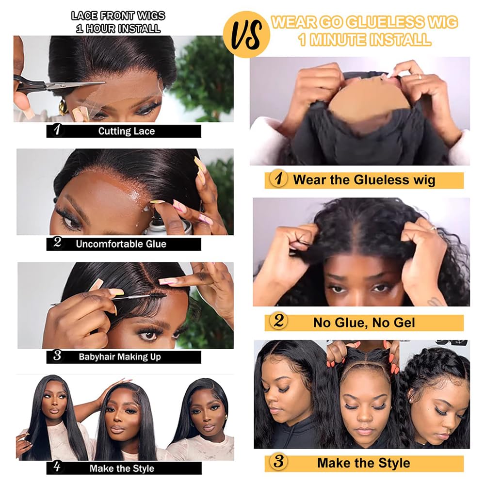 Real Full Lace Human Hair Wigs Straight Full Lace Wigs Preplucked Hairline Whole Lace Wig Free Part Natural Color Brazilian Human Hair Wigs for Black Women 150% Density 20inch