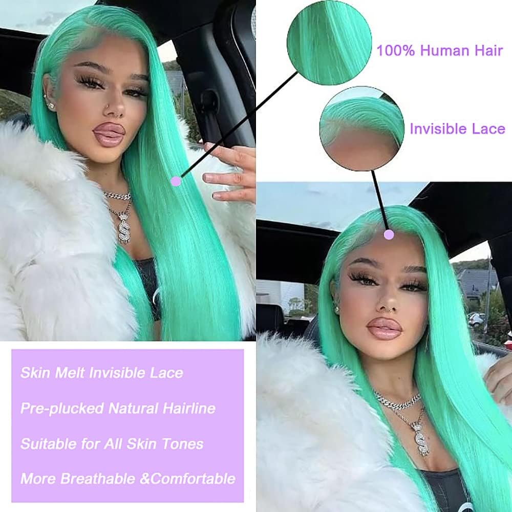 Real Full Lace Human Hair Wigs Straight Full Lace Wigs Preplucked Hairline Whole Lace Wig Free Part Natural Color Brazilian Human Hair Wigs for Black Women 150% Density 20inch