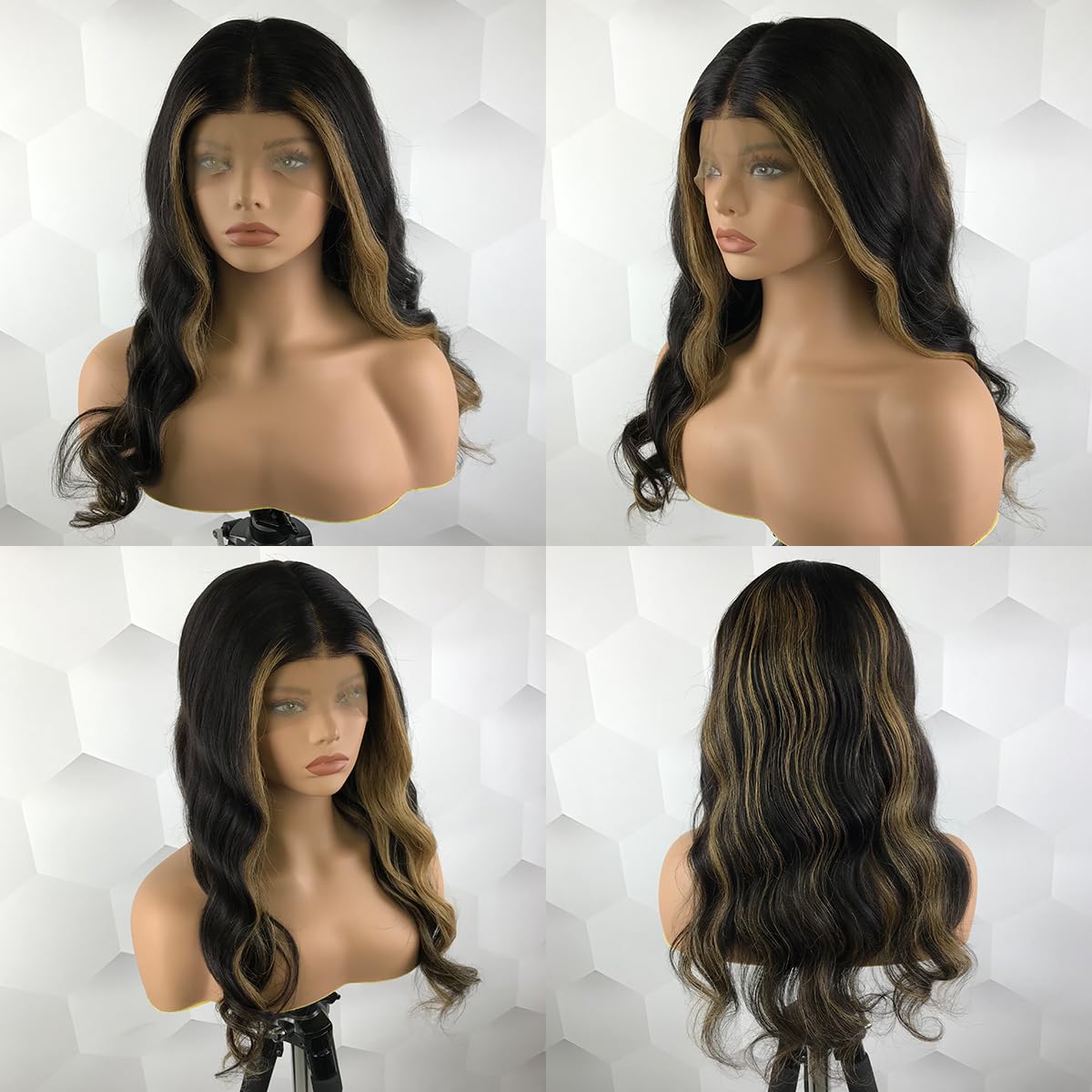 Real Full Lace Human Hair Wigs Straight Full Lace Wigs Preplucked Hairline Whole Lace Wig Free Part Natural Color Brazilian Human Hair Wigs for Black Women 150% Density 20inch