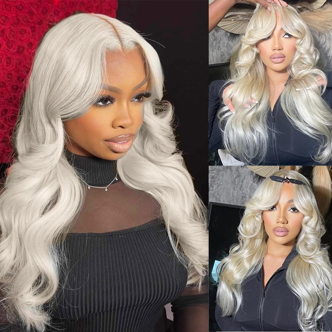 Real Full Lace Human Hair Wigs Straight Full Lace Wigs Preplucked Hairline Whole Lace Wig Free Part Natural Color Brazilian Human Hair Wigs for Black Women 150% Density 20inch
