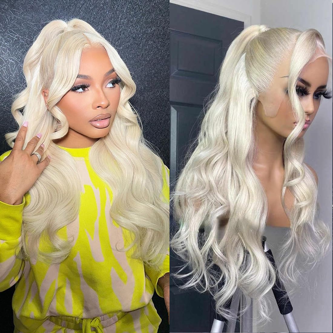 Real Full Lace Human Hair Wigs Straight Full Lace Wigs Preplucked Hairline Whole Lace Wig Free Part Natural Color Brazilian Human Hair Wigs for Black Women 150% Density 20inch