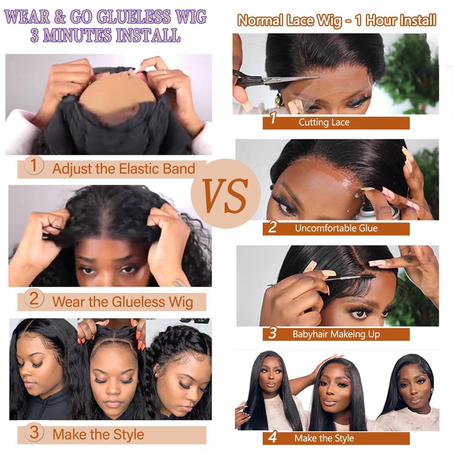 Real Full Lace Human Hair Wigs Straight Full Lace Wigs Preplucked Hairline Whole Lace Wig Free Part Natural Color Brazilian Human Hair Wigs for Black Women 150% Density 20inch