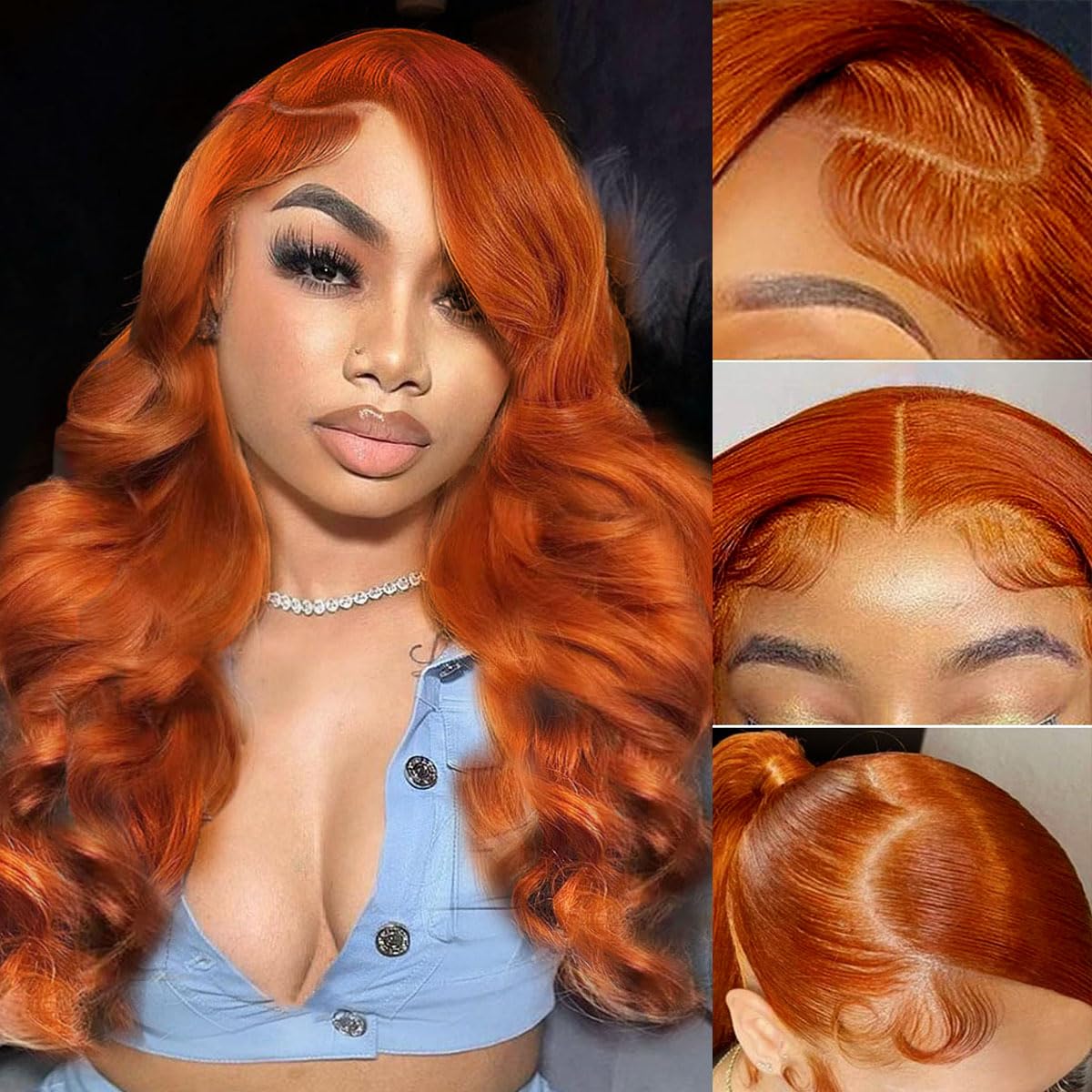 Lace Front Wigs Human Hair Pre Plucked Glueless Wigs for Women Body Wave 13x4 Lace Frontal Wear and Go Wigs for Beginners 180% Density Brazilian Virgin Human Hair Wig(14 Inch)