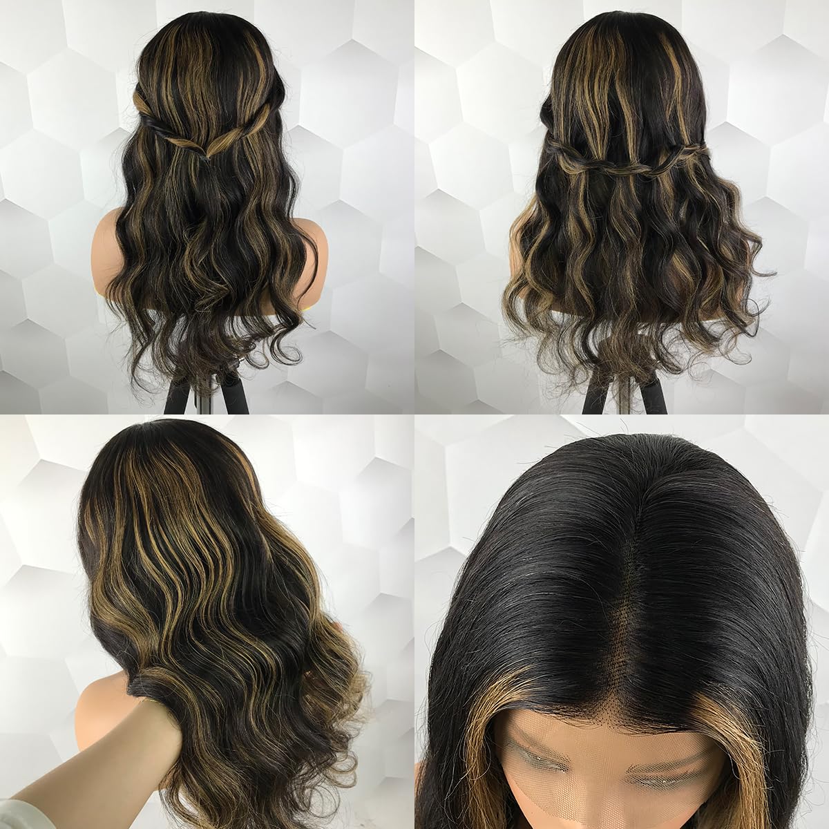 Real Full Lace Human Hair Wigs Straight Full Lace Wigs Preplucked Hairline Whole Lace Wig Free Part Natural Color Brazilian Human Hair Wigs for Black Women 150% Density 20inch