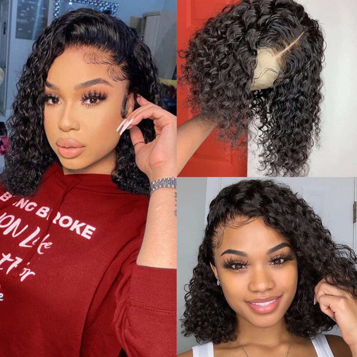 Real Full Lace Human Hair Wigs Straight Full Lace Wigs Preplucked Hairline Whole Lace Wig Free Part Natural Color Brazilian Human Hair Wigs for Black Women 150% Density 20inch