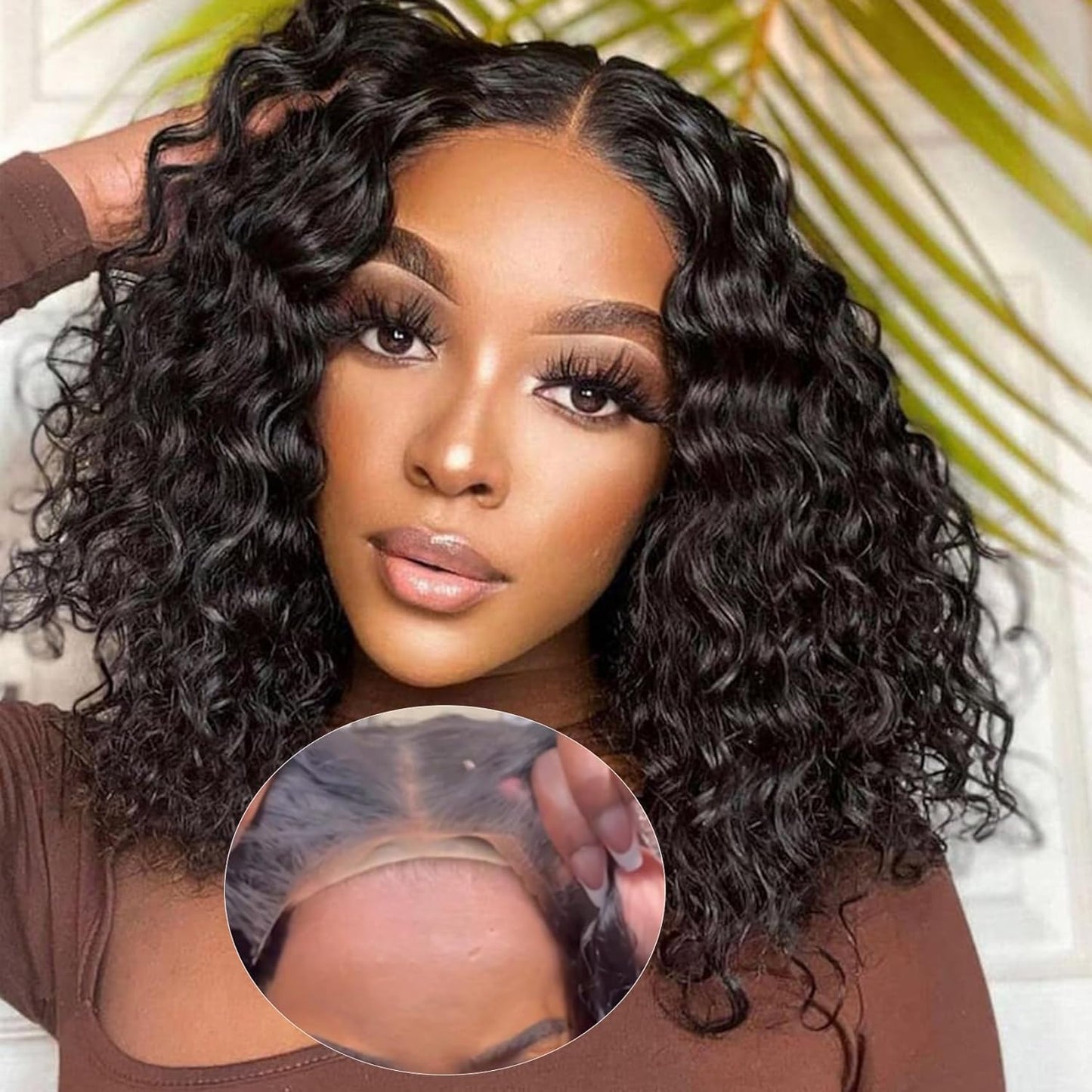 Real Full Lace Human Hair Wigs Straight Full Lace Wigs Preplucked Hairline Whole Lace Wig Free Part Natural Color Brazilian Human Hair Wigs for Black Women 150% Density 20inch