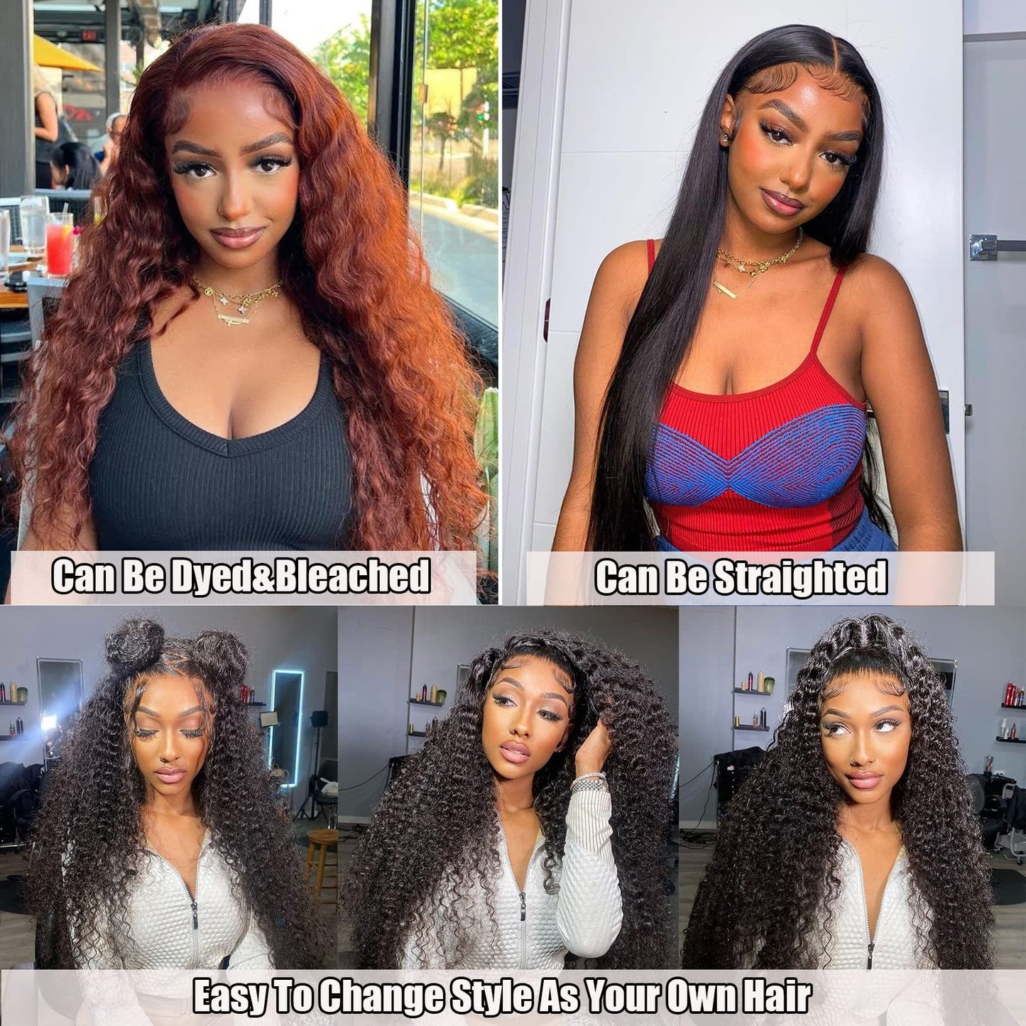 Deep Wave Lace Front Wigs Human Hair Wigs for Women 13x4 HD Transparent Deep Curly Lace Frontal Glueless Wigs Human Hair Pre Plucked With Baby Hair 150% Density Natural Color 24 Inch