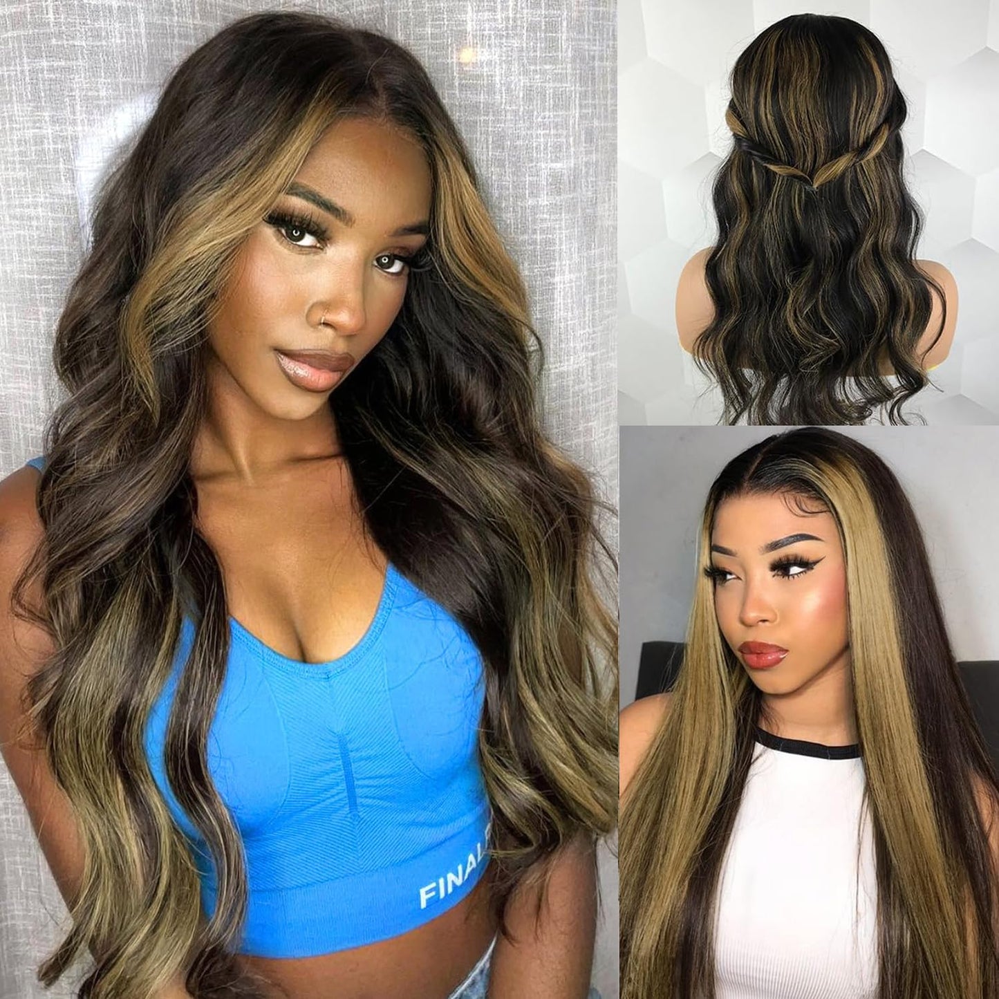 Real Full Lace Human Hair Wigs Straight Full Lace Wigs Preplucked Hairline Whole Lace Wig Free Part Natural Color Brazilian Human Hair Wigs for Black Women 150% Density 20inch