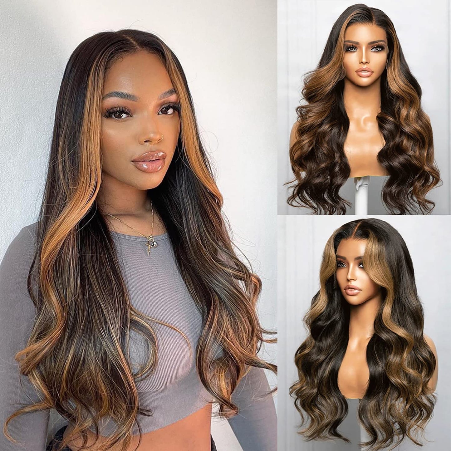 Real Full Lace Human Hair Wigs Straight Full Lace Wigs Preplucked Hairline Whole Lace Wig Free Part Natural Color Brazilian Human Hair Wigs for Black Women 150% Density 20inch