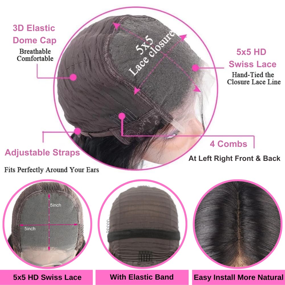 99j Burgundy Lace Front Wigs Human Hair Glueless Wine Red Colored Body Wave Wigs Pre Plucked with Baby Hair 180 Density 13x4 HD Transparent Frontal Wigs for Women