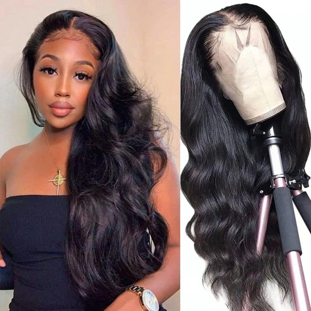 99j Burgundy Lace Front Wigs Human Hair Glueless Wine Red Colored Body Wave Wigs Pre Plucked with Baby Hair 180 Density 13x4 HD Transparent Frontal Wigs for Women