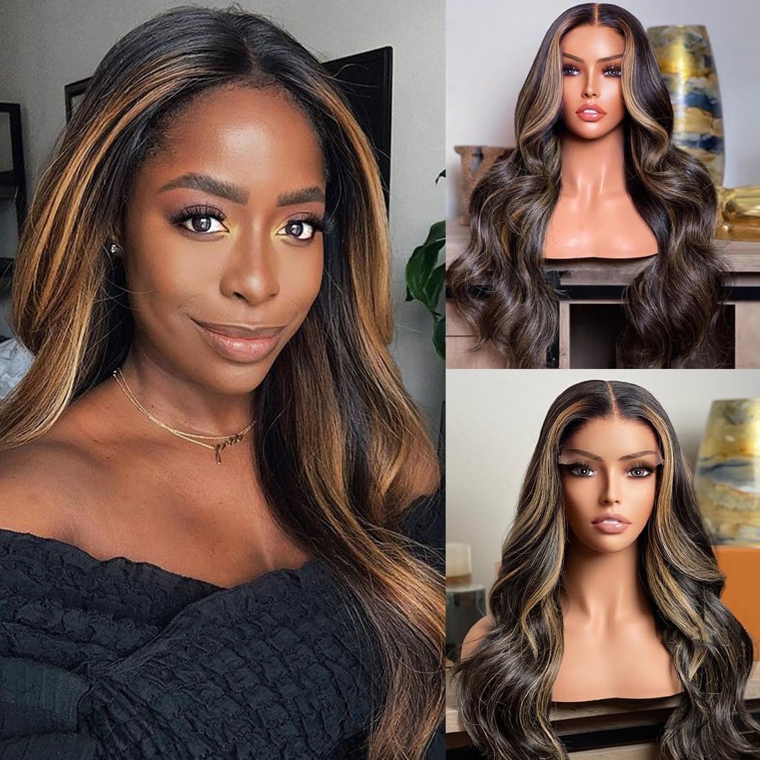 Real Full Lace Human Hair Wigs Straight Full Lace Wigs Preplucked Hairline Whole Lace Wig Free Part Natural Color Brazilian Human Hair Wigs for Black Women 150% Density 20inch