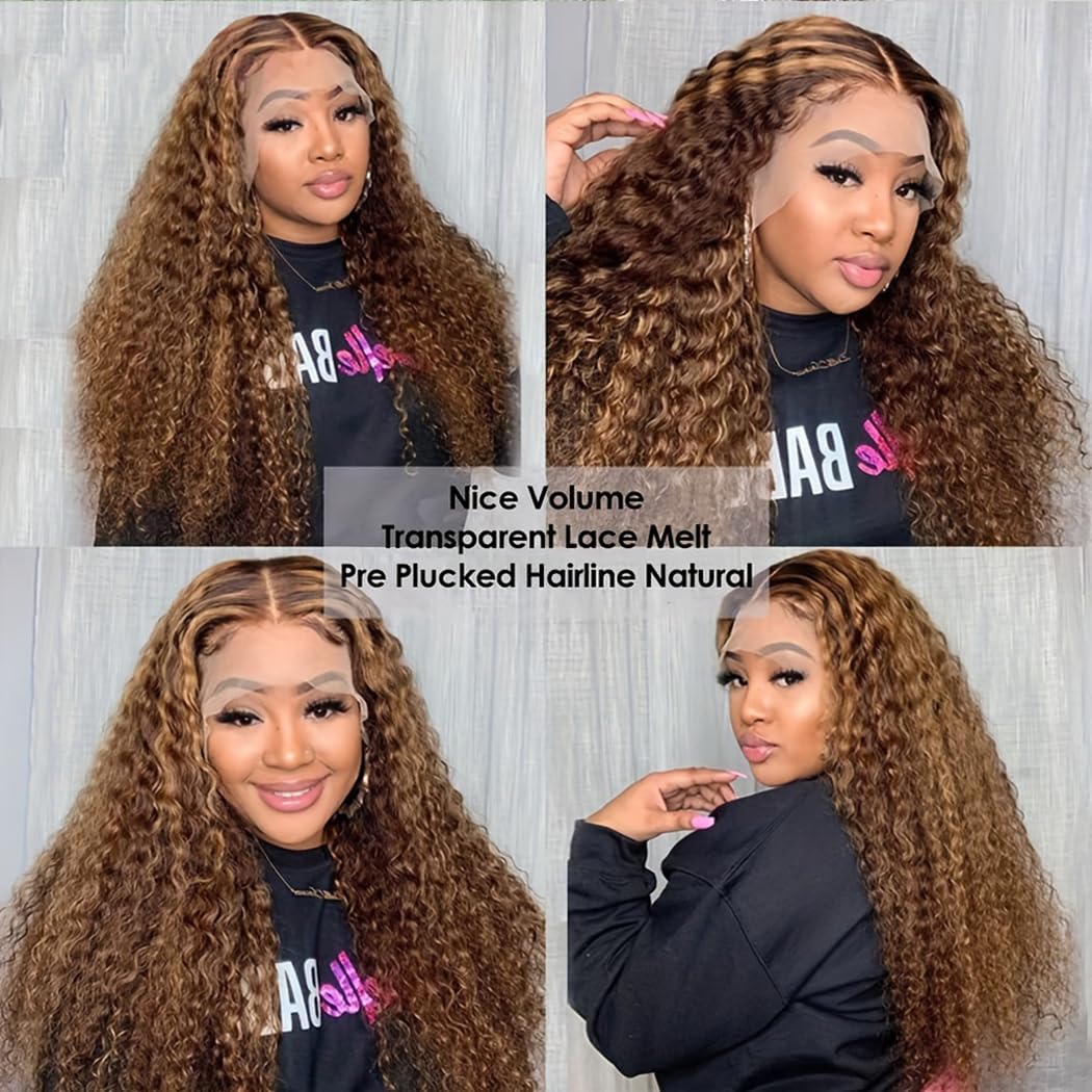 5x5 HD Lace Closure Glueless Wigs Human Hair Pre Plucked Brazilian Virgin Deep Wave Lace Front Wigs Human Hair 180% Density Closure Wig Natural Hairline
