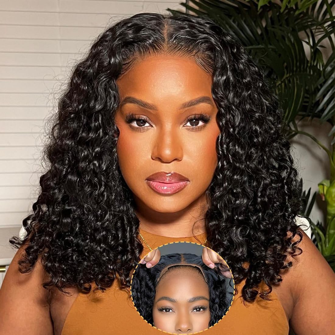 Real Full Lace Human Hair Wigs Straight Full Lace Wigs Preplucked Hairline Whole Lace Wig Free Part Natural Color Brazilian Human Hair Wigs for Black Women 150% Density 20inch