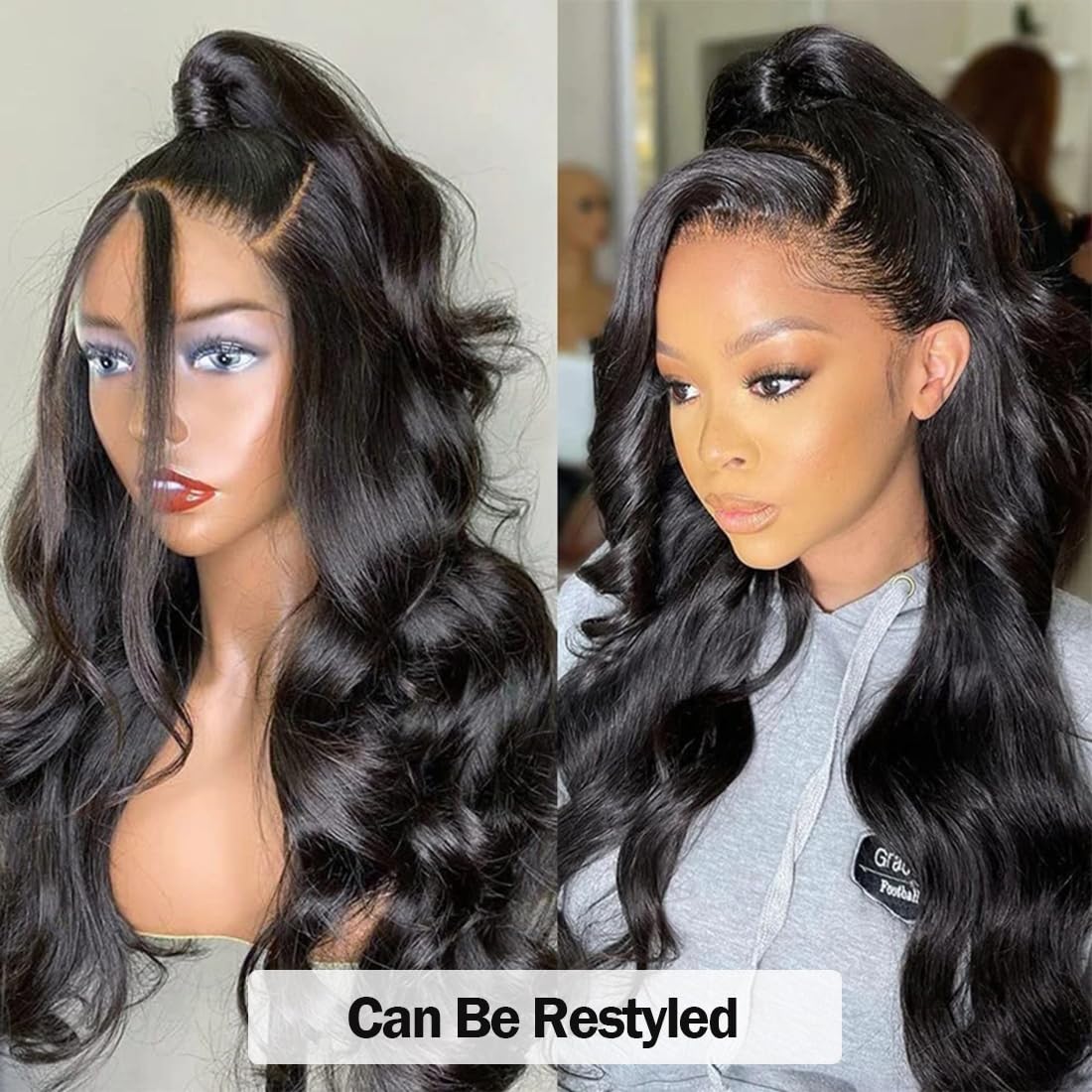 Real Full Lace Human Hair Wigs Straight Full Lace Wigs Preplucked Hairline Whole Lace Wig Free Part Natural Color Brazilian Human Hair Wigs for Black Women 150% Density 20inch
