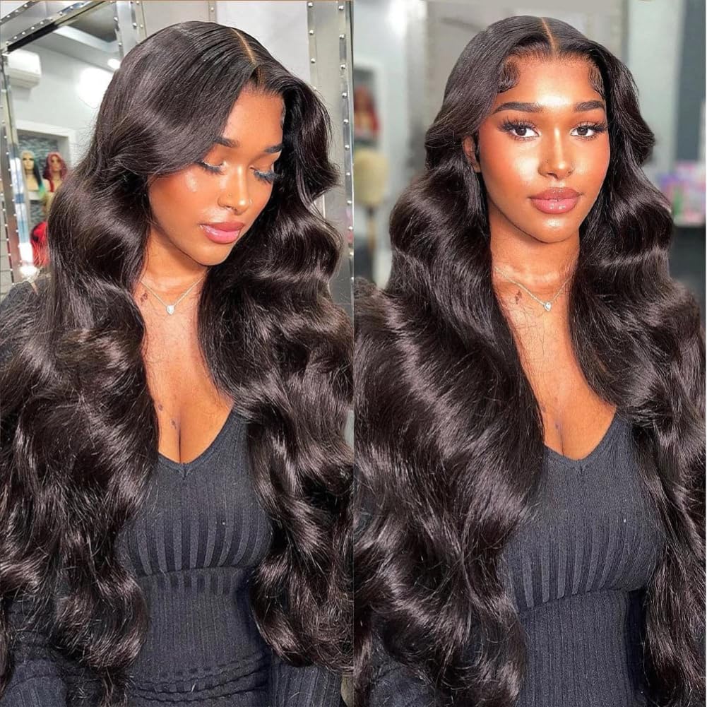 99j Burgundy Lace Front Wigs Human Hair Glueless Wine Red Colored Body Wave Wigs Pre Plucked with Baby Hair 180 Density 13x4 HD Transparent Frontal Wigs for Women