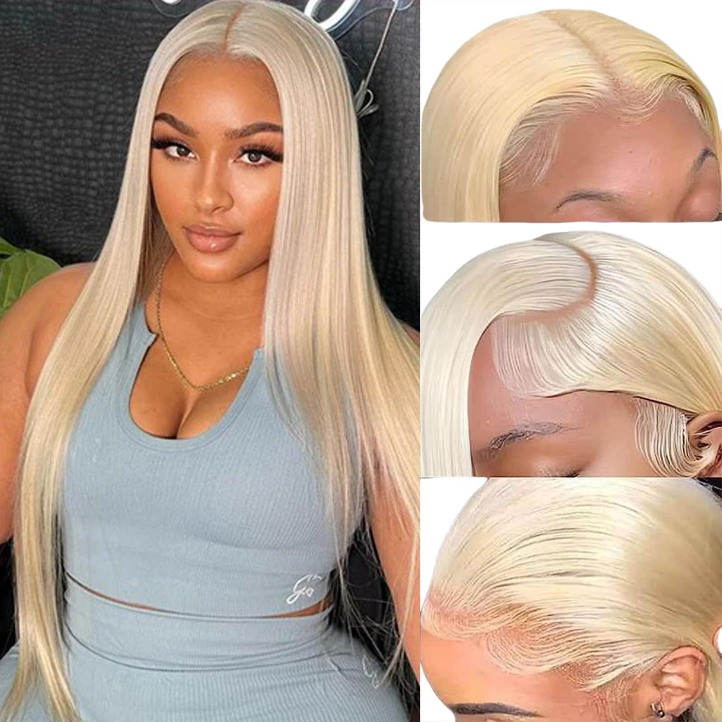 4x4 Straight Wave Lace Front Wigs Human Hair Pre Plucked with Baby Hair 150% Density 16 Inch Human Hair Wigs Brazilian Virgin Frontal 4x4 Glueless HD Lace Closure Wig Human Hair for Black Women