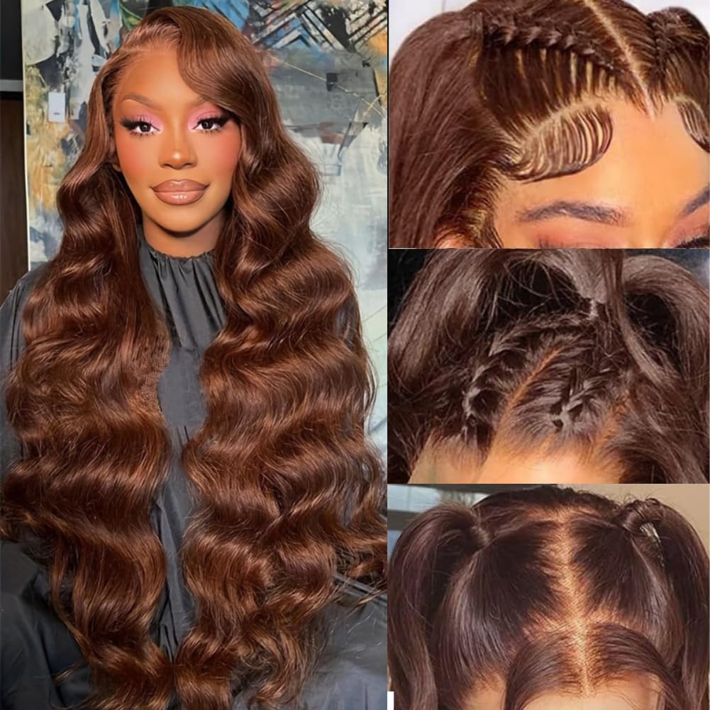 99j Burgundy Lace Front Wigs Human Hair Glueless Wine Red Colored Body Wave Wigs Pre Plucked with Baby Hair 180 Density 13x4 HD Transparent Frontal Wigs for Women