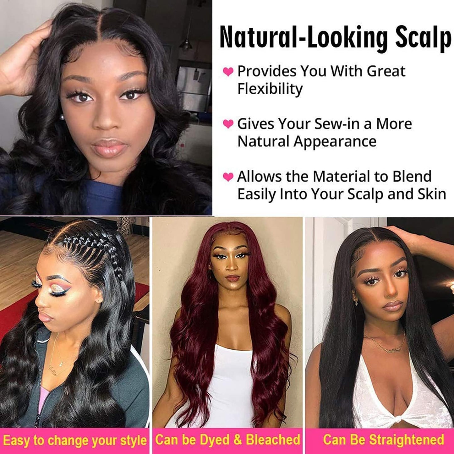 4x4 Straight Wave Lace Front Wigs Human Hair Pre Plucked with Baby Hair 150% Density 16 Inch Human Hair Wigs Brazilian Virgin Frontal 4x4 Glueless HD Lace Closure Wig Human Hair for Black Women