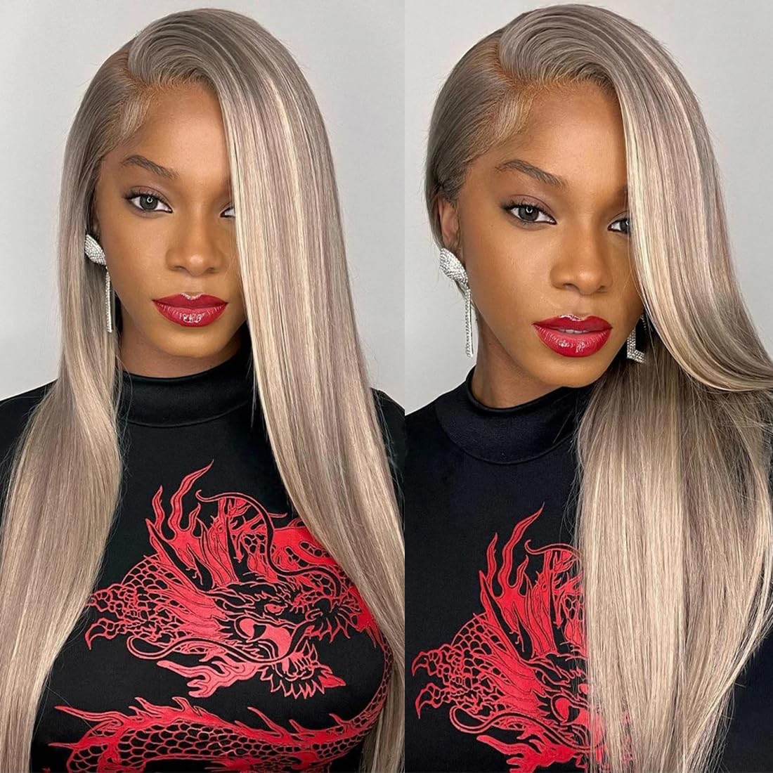 Real Full Lace Human Hair Wigs Straight Full Lace Wigs Preplucked Hairline Whole Lace Wig Free Part Natural Color Brazilian Human Hair Wigs for Black Women 150% Density 20inch