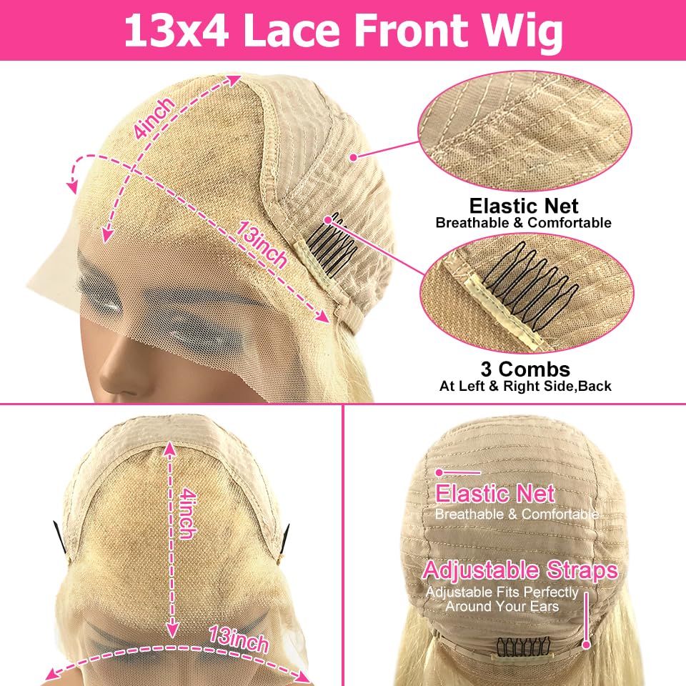 Real Full Lace Human Hair Wigs Straight Full Lace Wigs Preplucked Hairline Whole Lace Wig Free Part Natural Color Brazilian Human Hair Wigs for Black Women 150% Density 20inch
