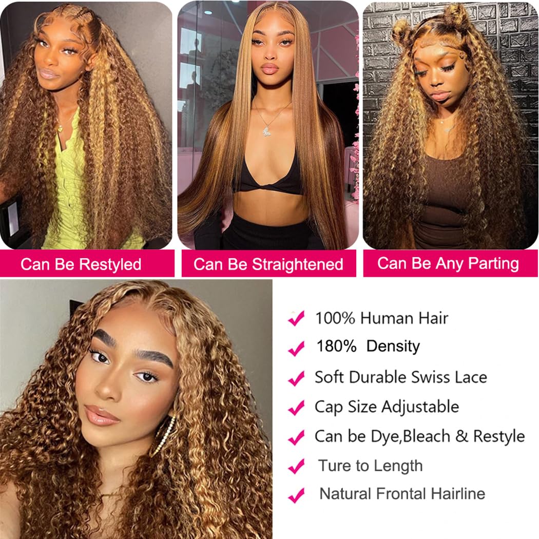 5x5 HD Lace Closure Glueless Wigs Human Hair Pre Plucked Brazilian Virgin Deep Wave Lace Front Wigs Human Hair 180% Density Closure Wig Natural Hairline