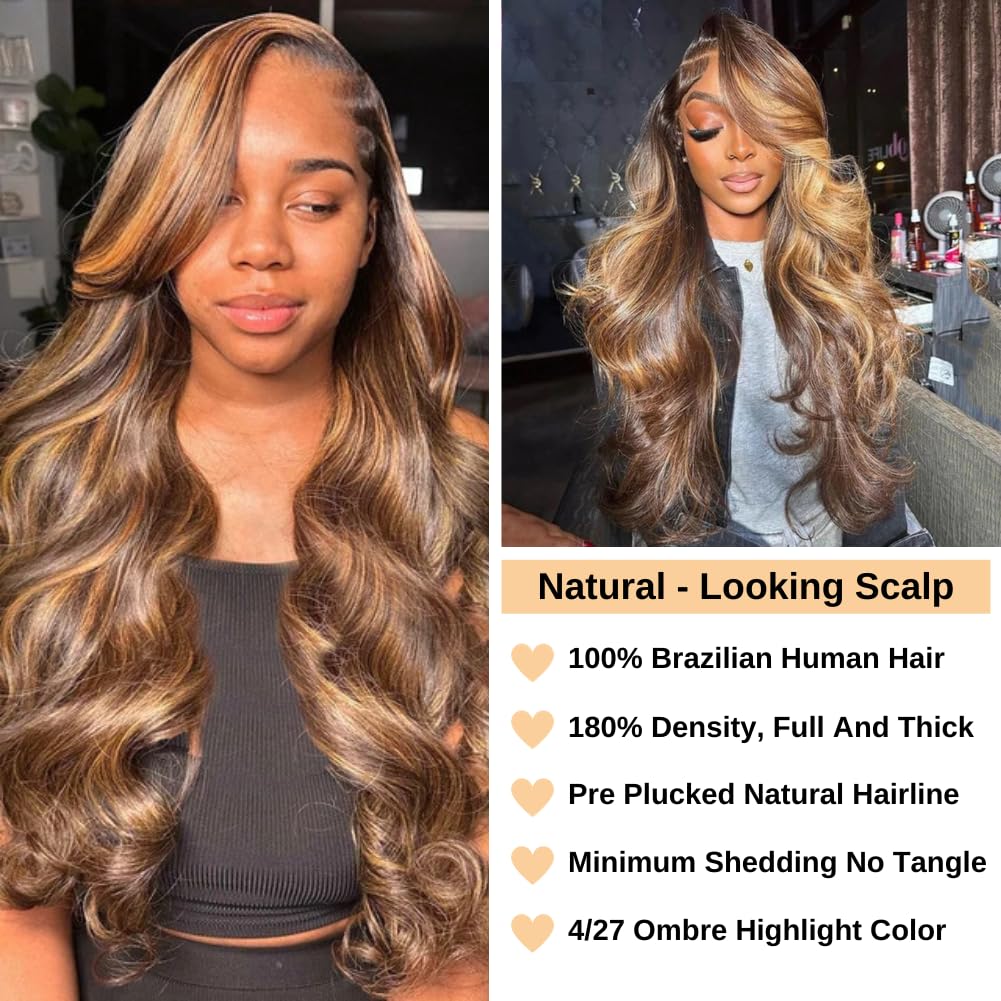 99j Burgundy Lace Front Wigs Human Hair Glueless Wine Red Colored Body Wave Wigs Pre Plucked with Baby Hair 180 Density 13x4 HD Transparent Frontal Wigs for Women