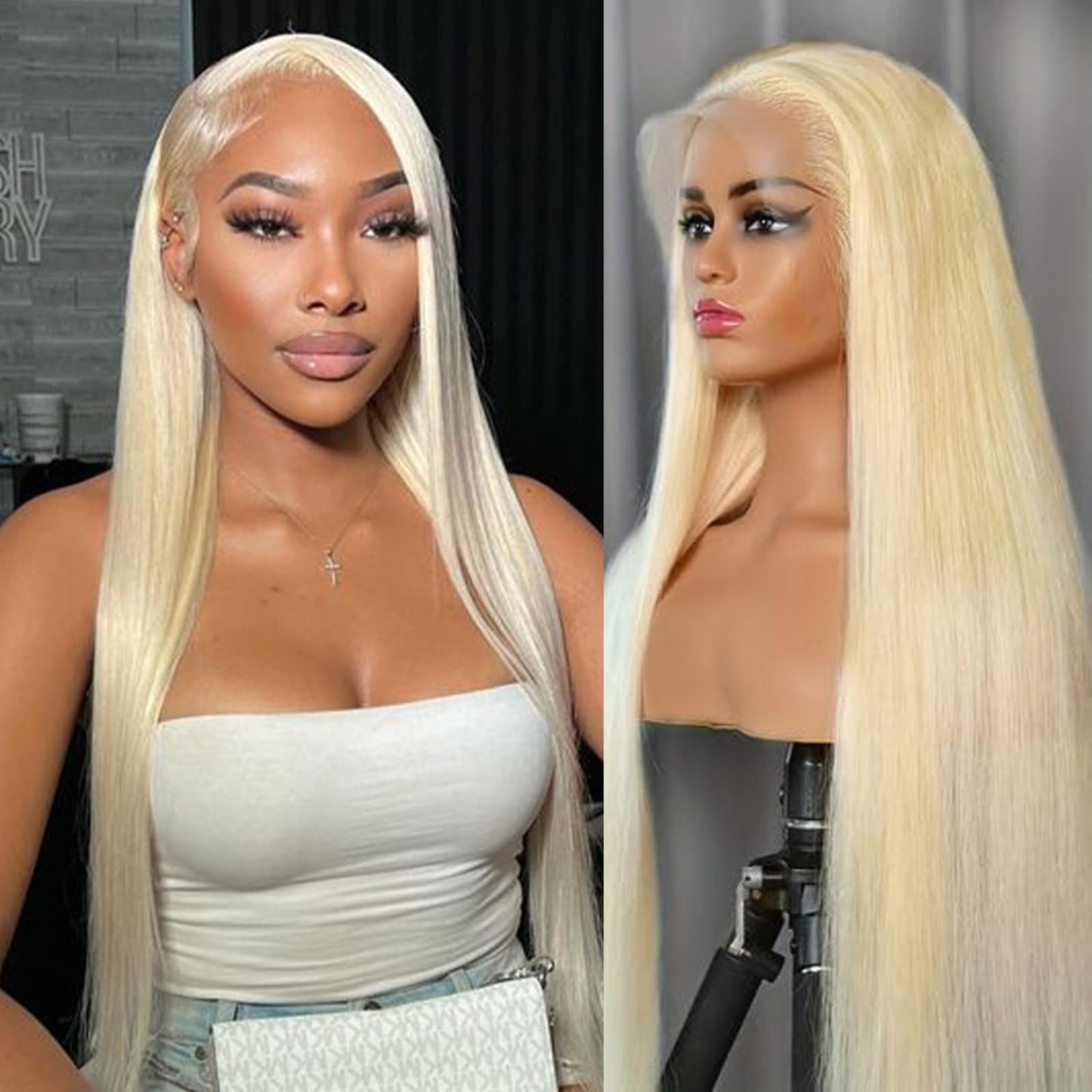 4x4 Straight Wave Lace Front Wigs Human Hair Pre Plucked with Baby Hair 150% Density 16 Inch Human Hair Wigs Brazilian Virgin Frontal 4x4 Glueless HD Lace Closure Wig Human Hair for Black Women