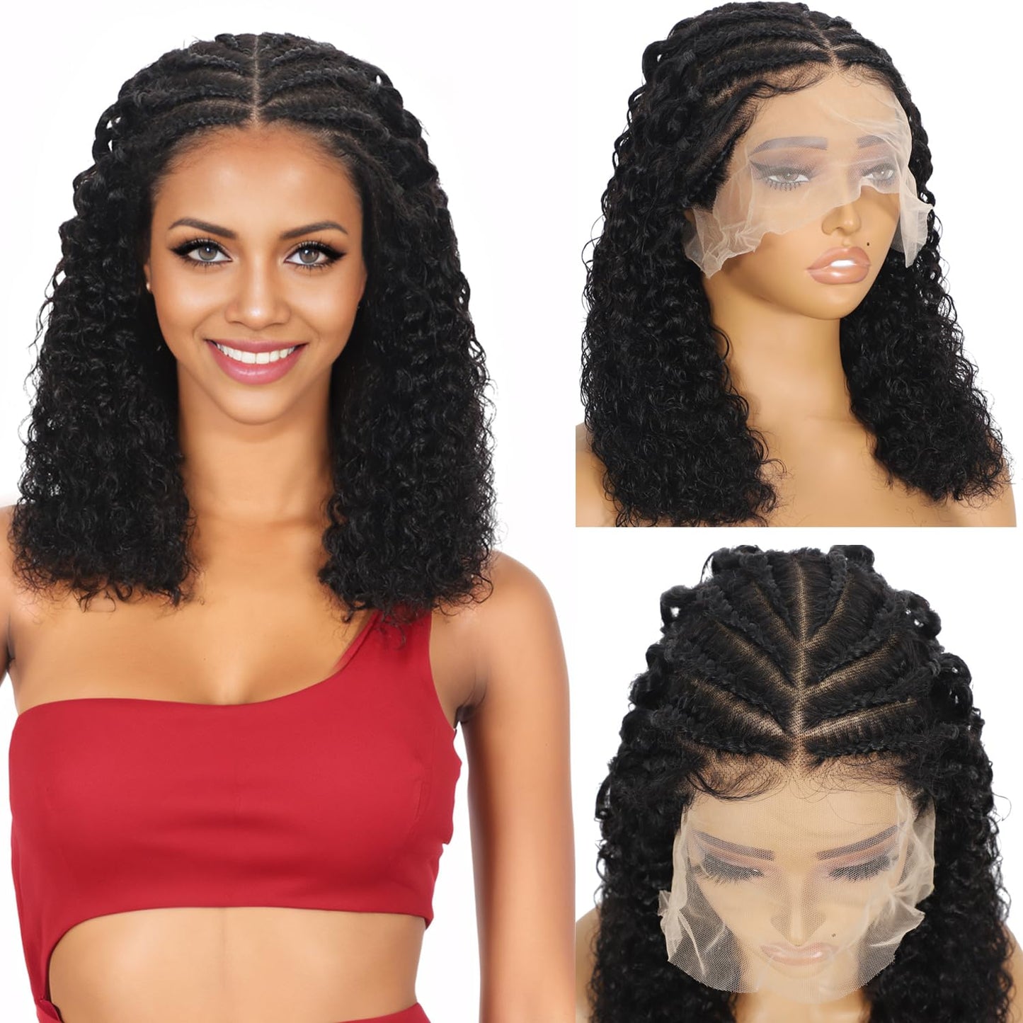 13x4 Lace Front Wigs Human Hair Pre Plucked Deep Wave Lace Front Wigs Human Hair Wigs for Black Women with Baby Hair Natural Hairline Deep Culy Lace Human Hair Wigs 22 Inch