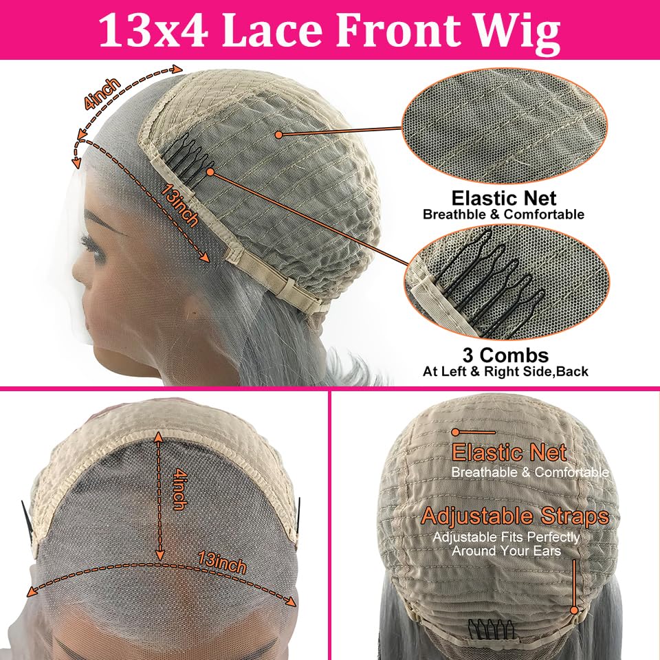 Real Full Lace Human Hair Wigs Straight Full Lace Wigs Preplucked Hairline Whole Lace Wig Free Part Natural Color Brazilian Human Hair Wigs for Black Women 150% Density 20inch
