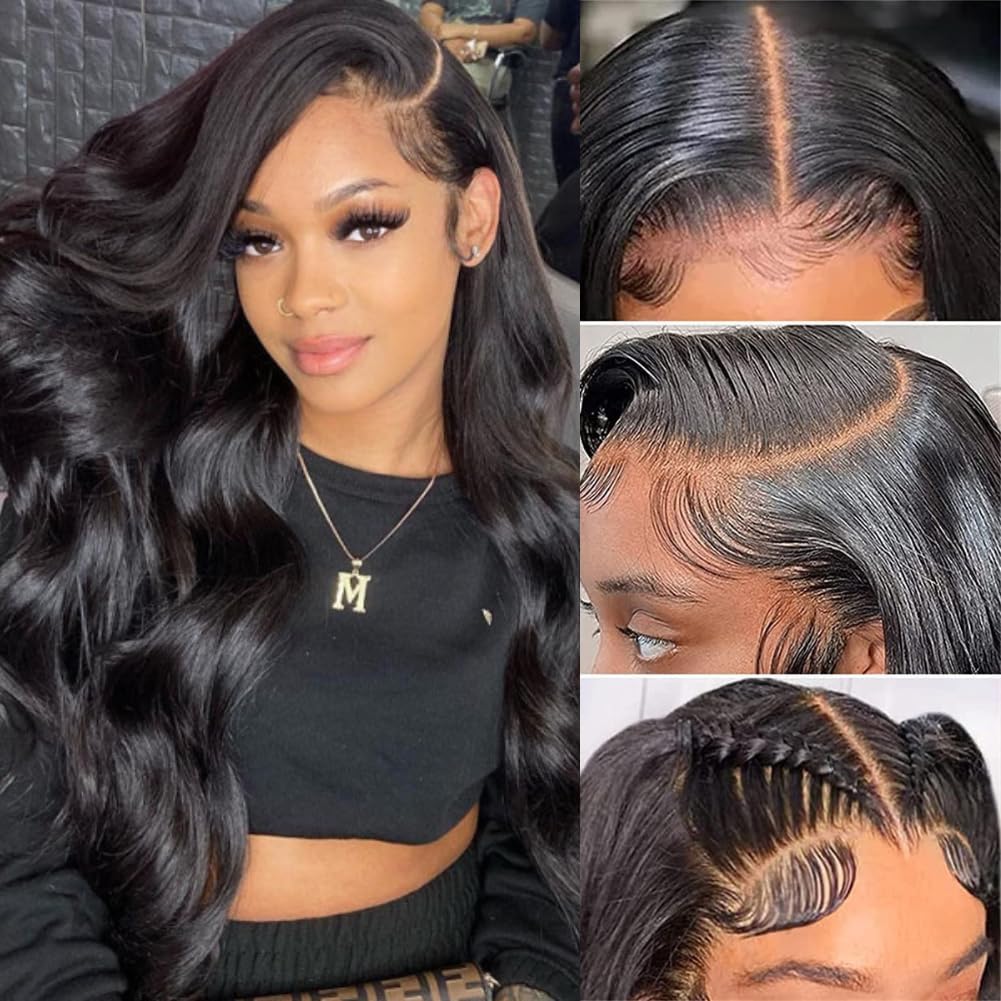 99j Burgundy Lace Front Wigs Human Hair Glueless Wine Red Colored Body Wave Wigs Pre Plucked with Baby Hair 180 Density 13x4 HD Transparent Frontal Wigs for Women