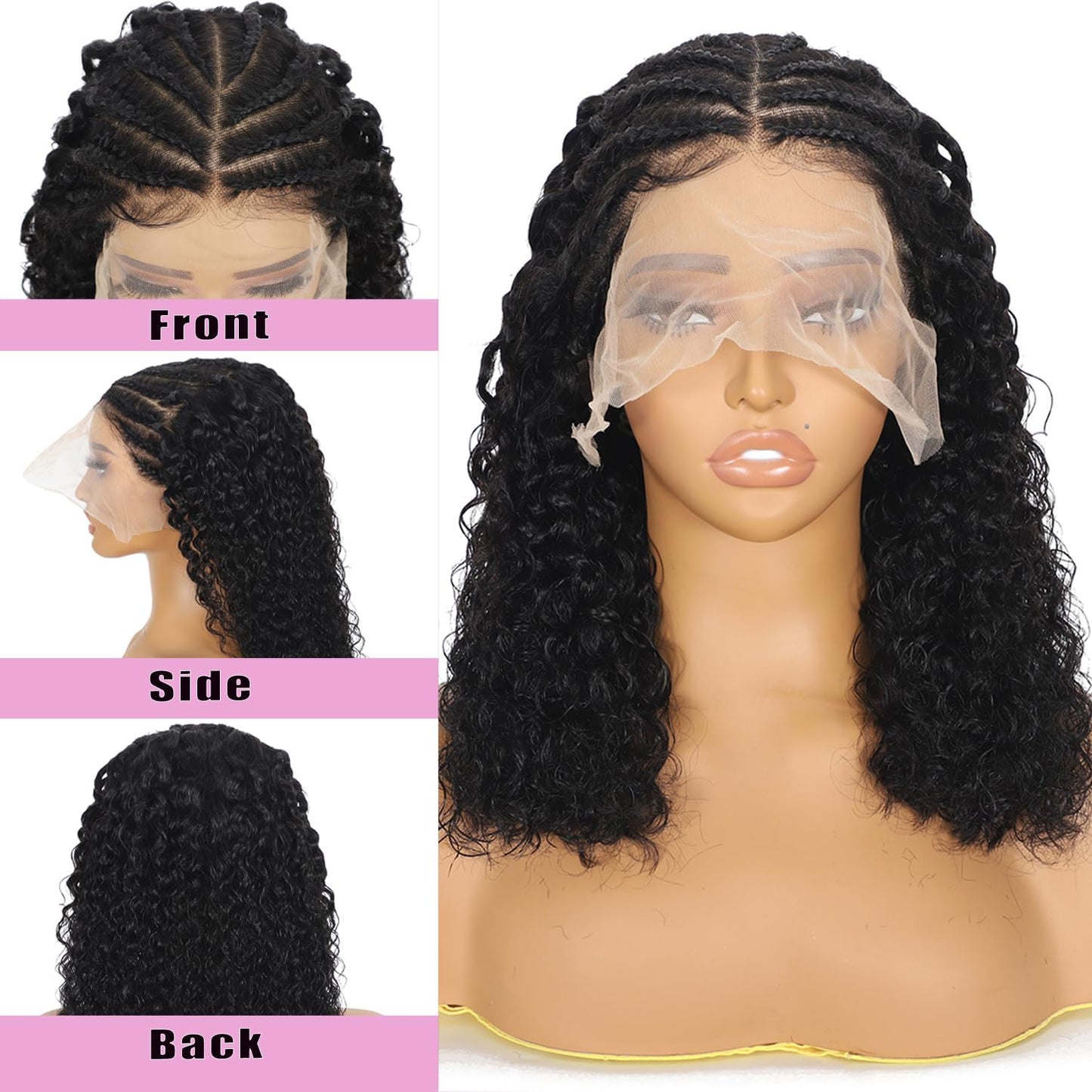 13x4 Lace Front Wigs Human Hair Pre Plucked Deep Wave Lace Front Wigs Human Hair Wigs for Black Women with Baby Hair Natural Hairline Deep Culy Lace Human Hair Wigs 22 Inch