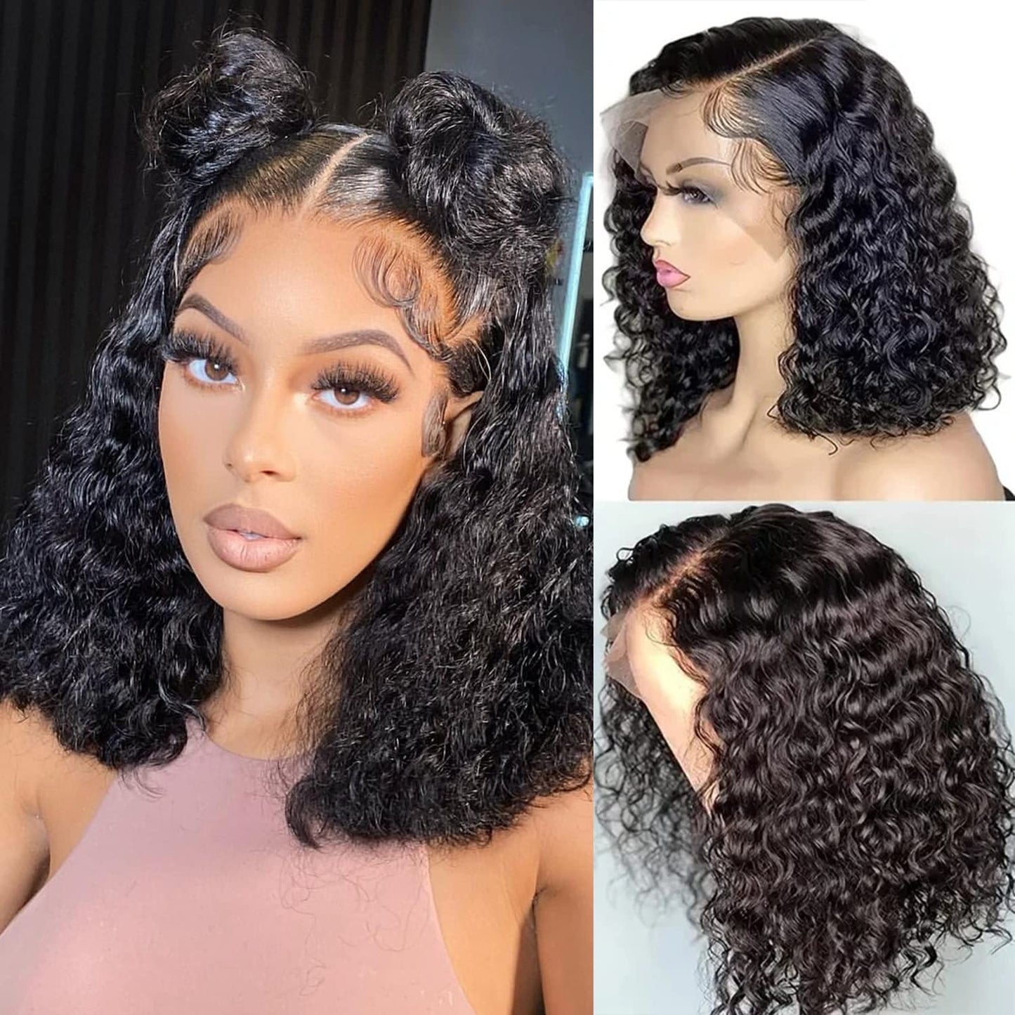 Real Full Lace Human Hair Wigs Straight Full Lace Wigs Preplucked Hairline Whole Lace Wig Free Part Natural Color Brazilian Human Hair Wigs for Black Women 150% Density 20inch