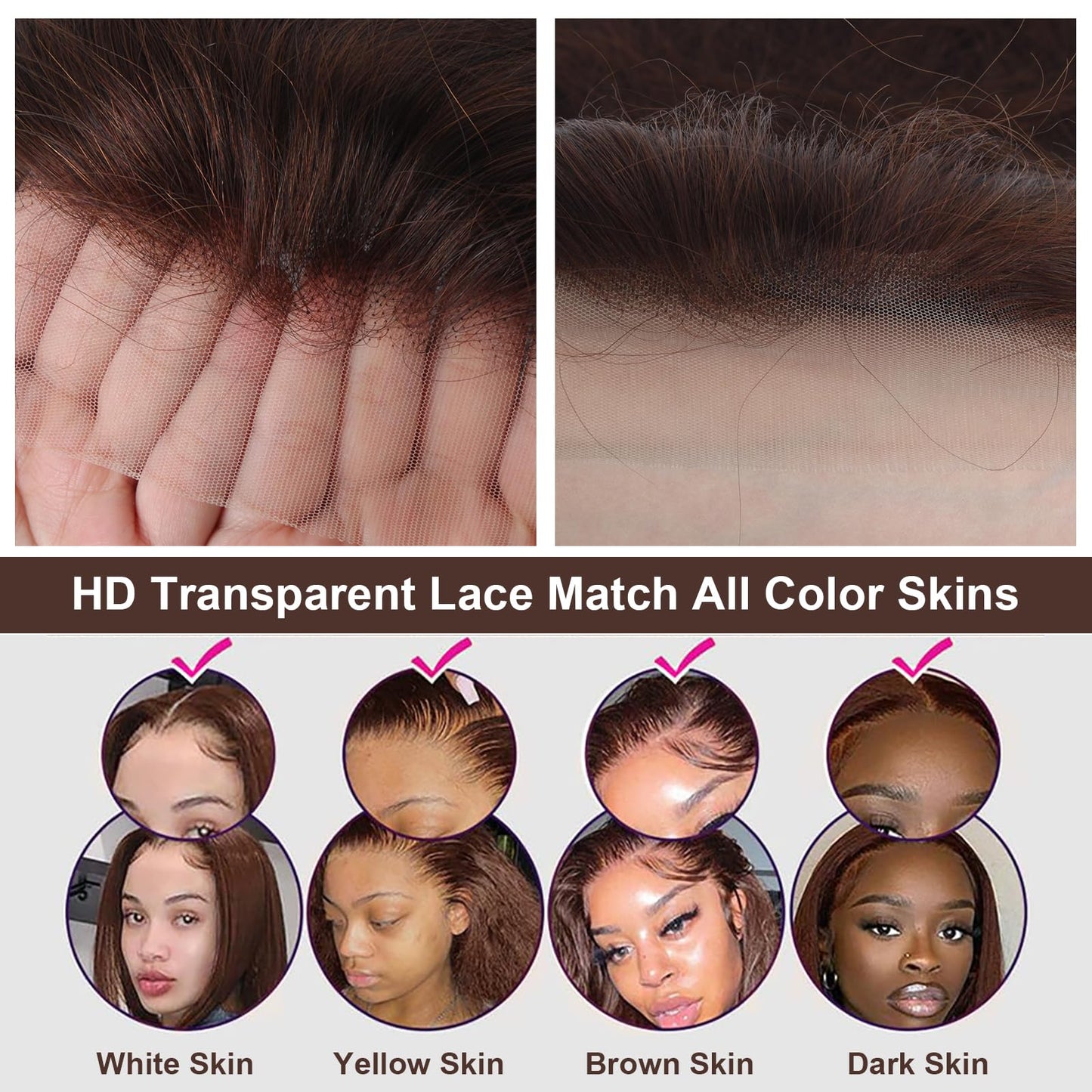 Straight Lace Front Wigs Human Hair 26Inch 13x4 HD Transparent Full Frontal Wigs Human Hair Pre Plucked with Baby Hair 180% Density Brazilian Virgin Straight Human Hair Wigs for Black Women