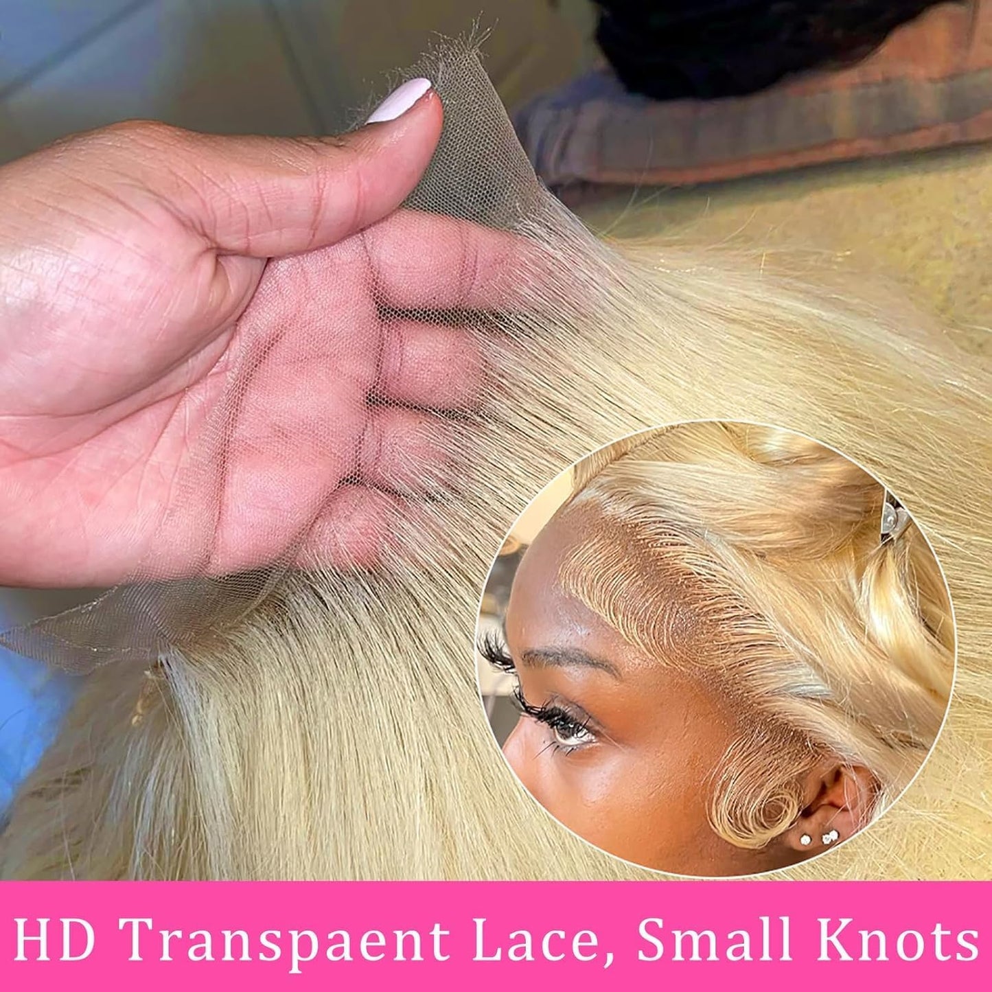 613 Lace Front Wig Human Hair 30 Inch Blonde Wig Human Hair 613 13x4 Lace Front Wig Human Hair 180 Density Blonde Lace Front Wigs Human Hair Pre Plucked HD Lace Frontal Wig Straight Glueless